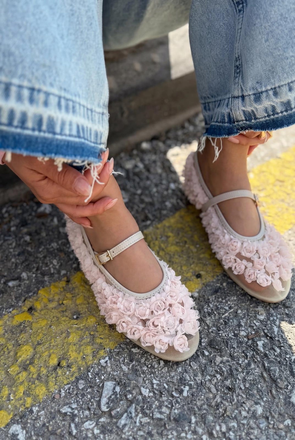 Neror Blush Mesh Women's Flats