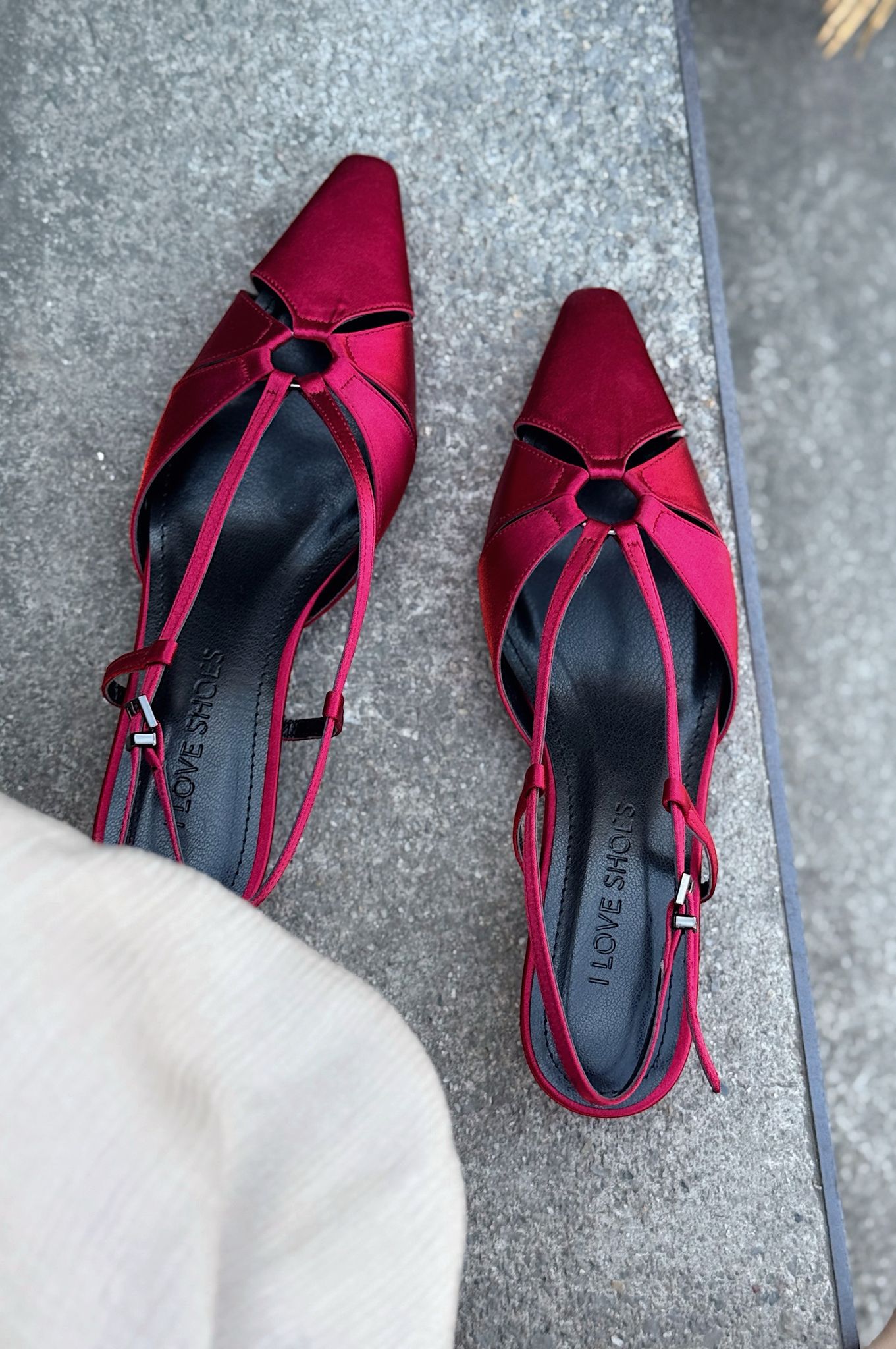 Ozeras Bordeaux Satin Women's Stilettos