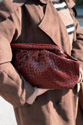 Lurine Burgundy Faux Leather Women's Clutch Bag
