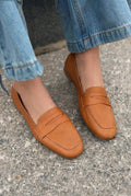 Melniel Tan Genuine Leather Women's Loafers
