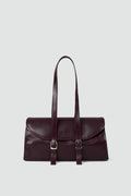 Laretta Vintage Baguette Bag Bordeaux Faux Leather