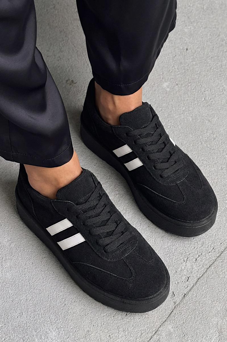 Vireo Black Suede Women's Sneakers