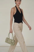 Belvis Green Faux Leather Women's Shoulder Bag