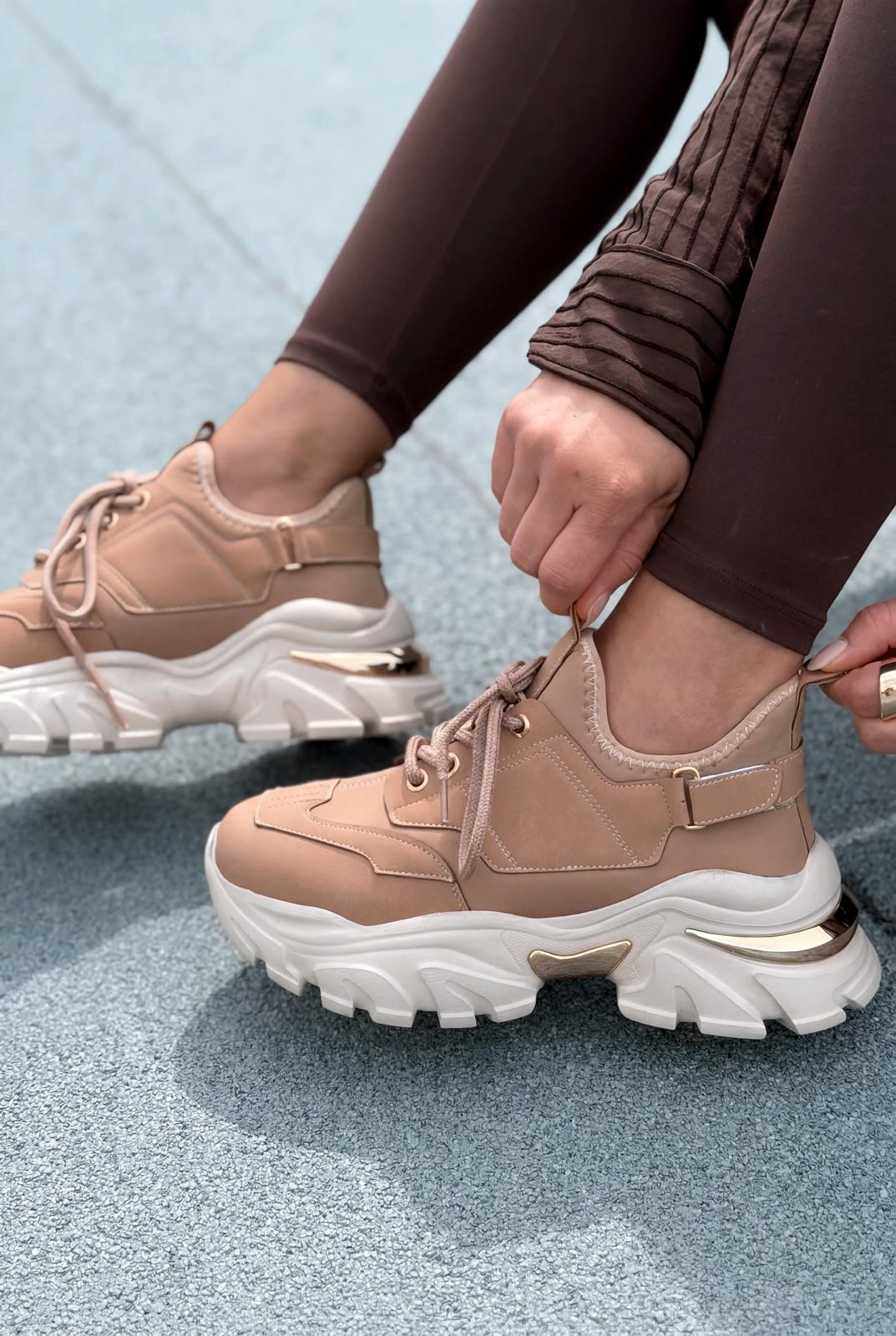 Delorin Beige Women's Sneakers