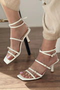 Gronse White Patent Faux Leather Women's Pumps