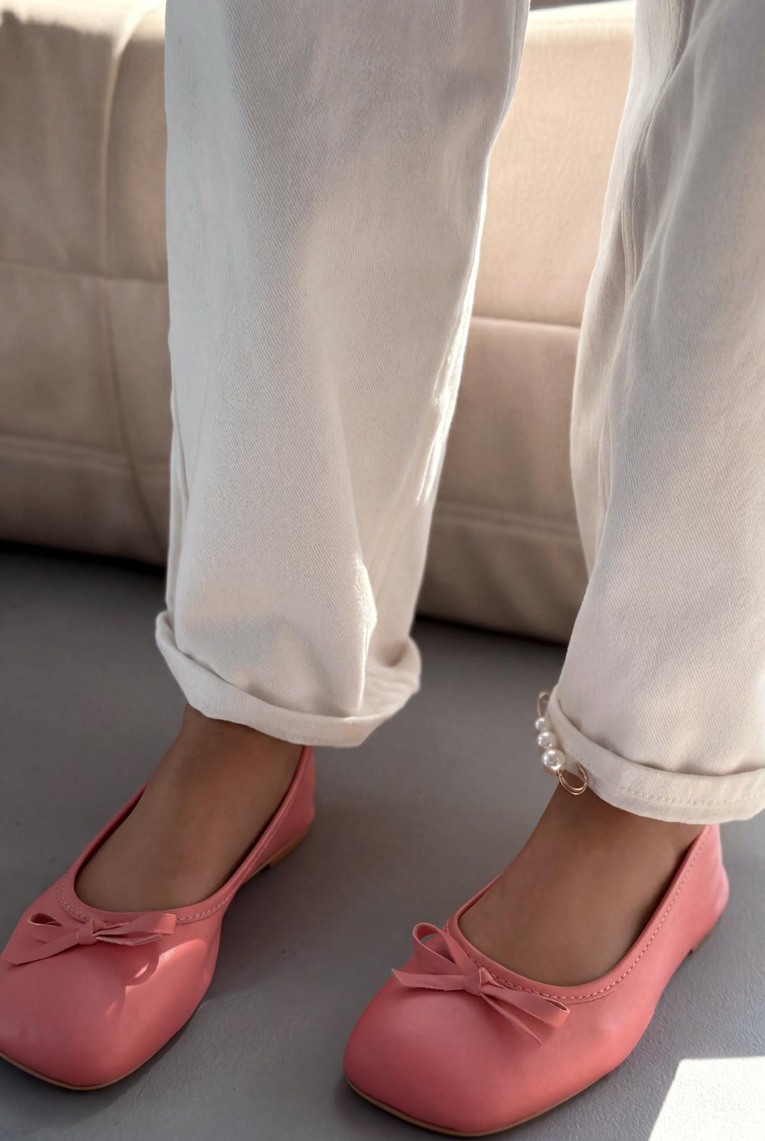 Telion Blush Genuine Leather Women's Flats