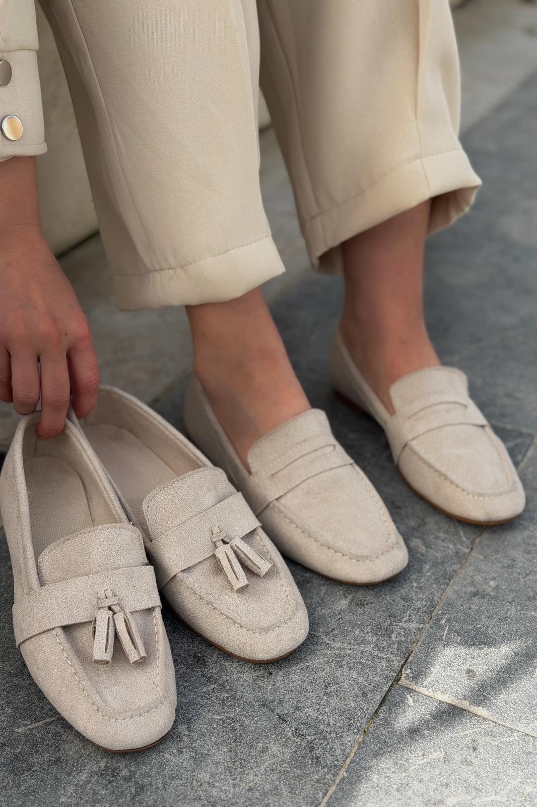 Orvino Women's Loafer Beige Suede