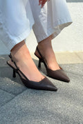 Dayrax Light Brown Faux Leather Women's Stilettos