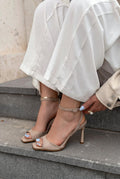 Elvona Beige Suede Women's Pumps Sandals