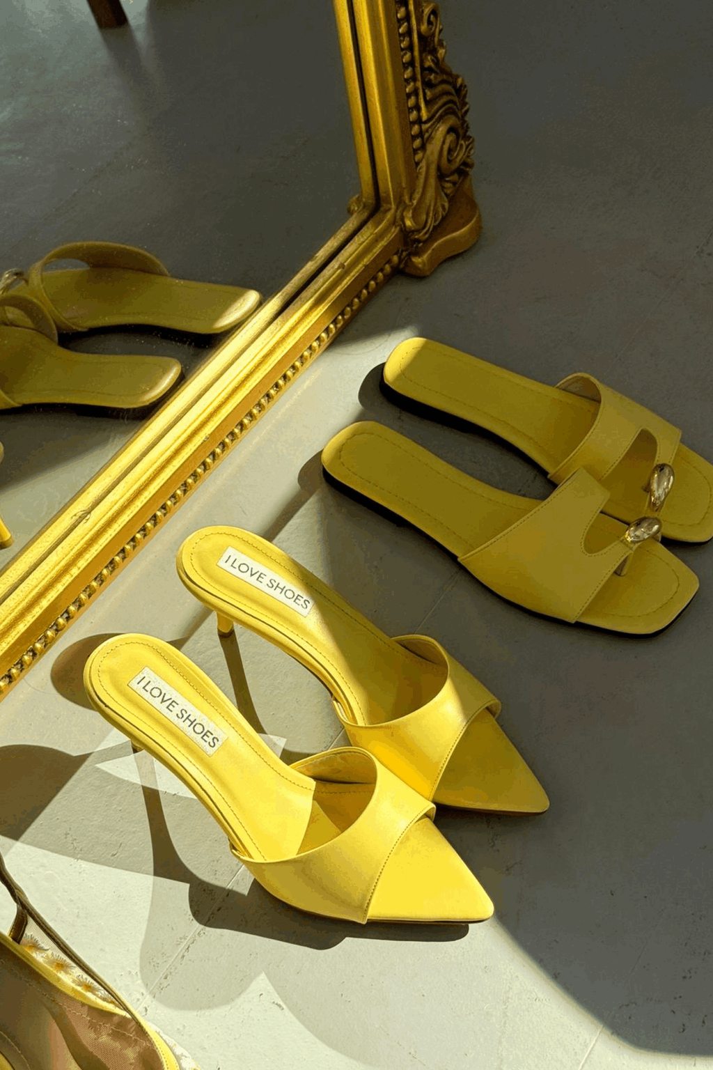 Velto Yellow Faux Leather Women's Thong Sandals