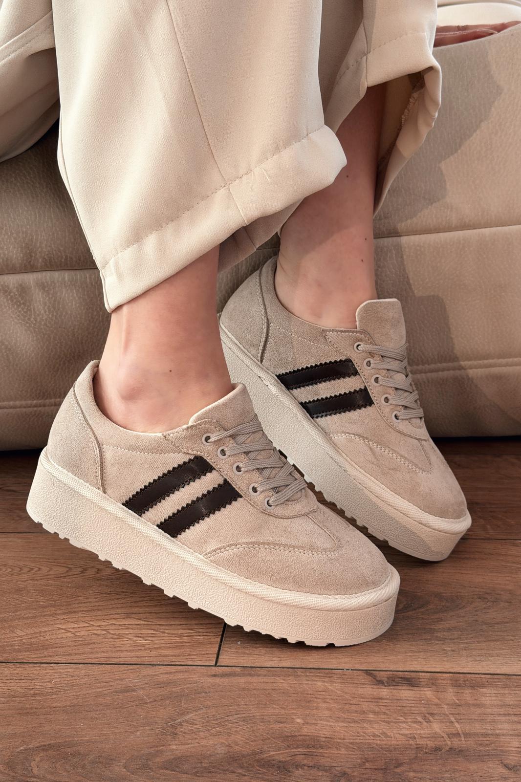 Vireo Beige Suede Women's Sneakers
