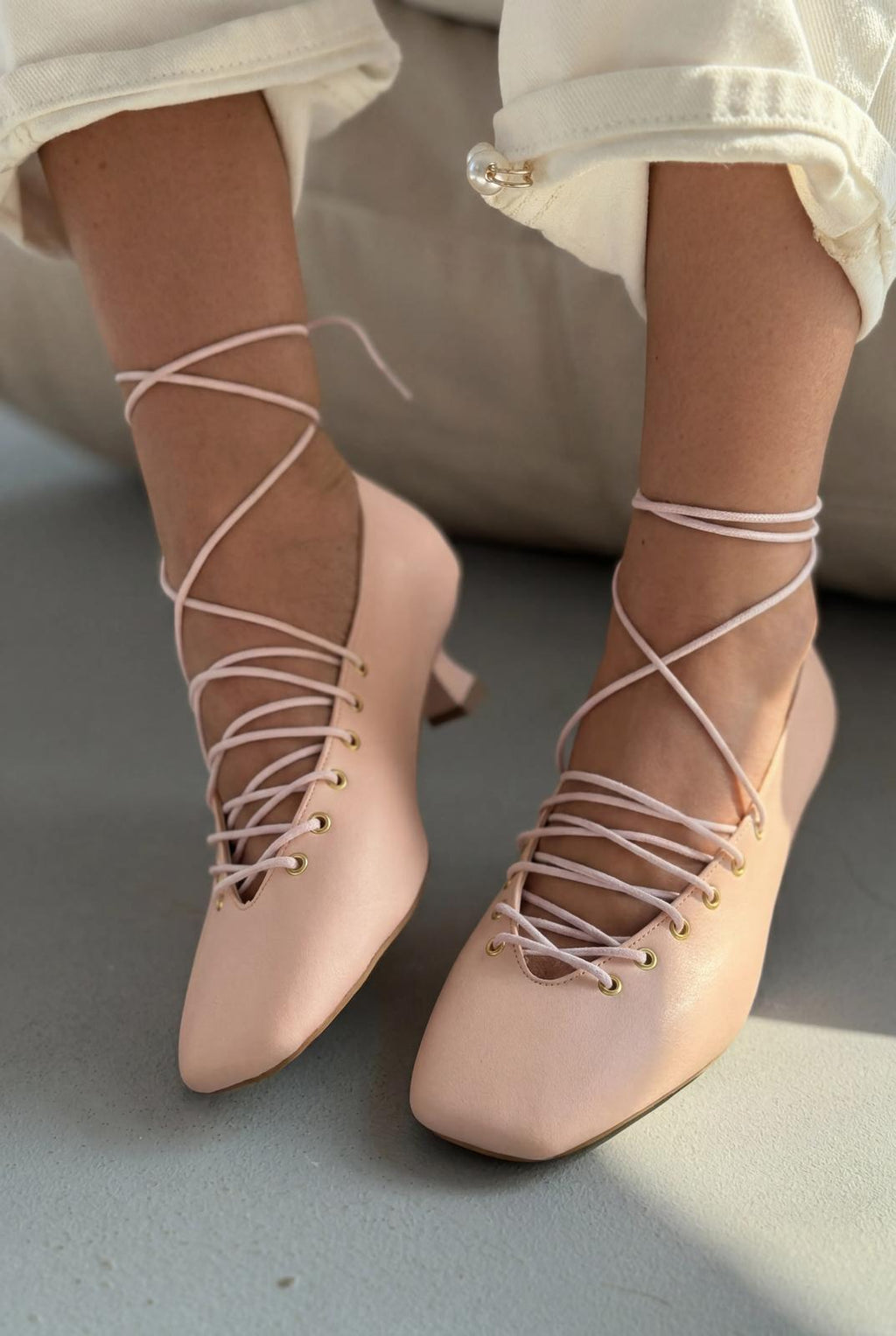Seranis Blush Faux Leather Women's Pumps
