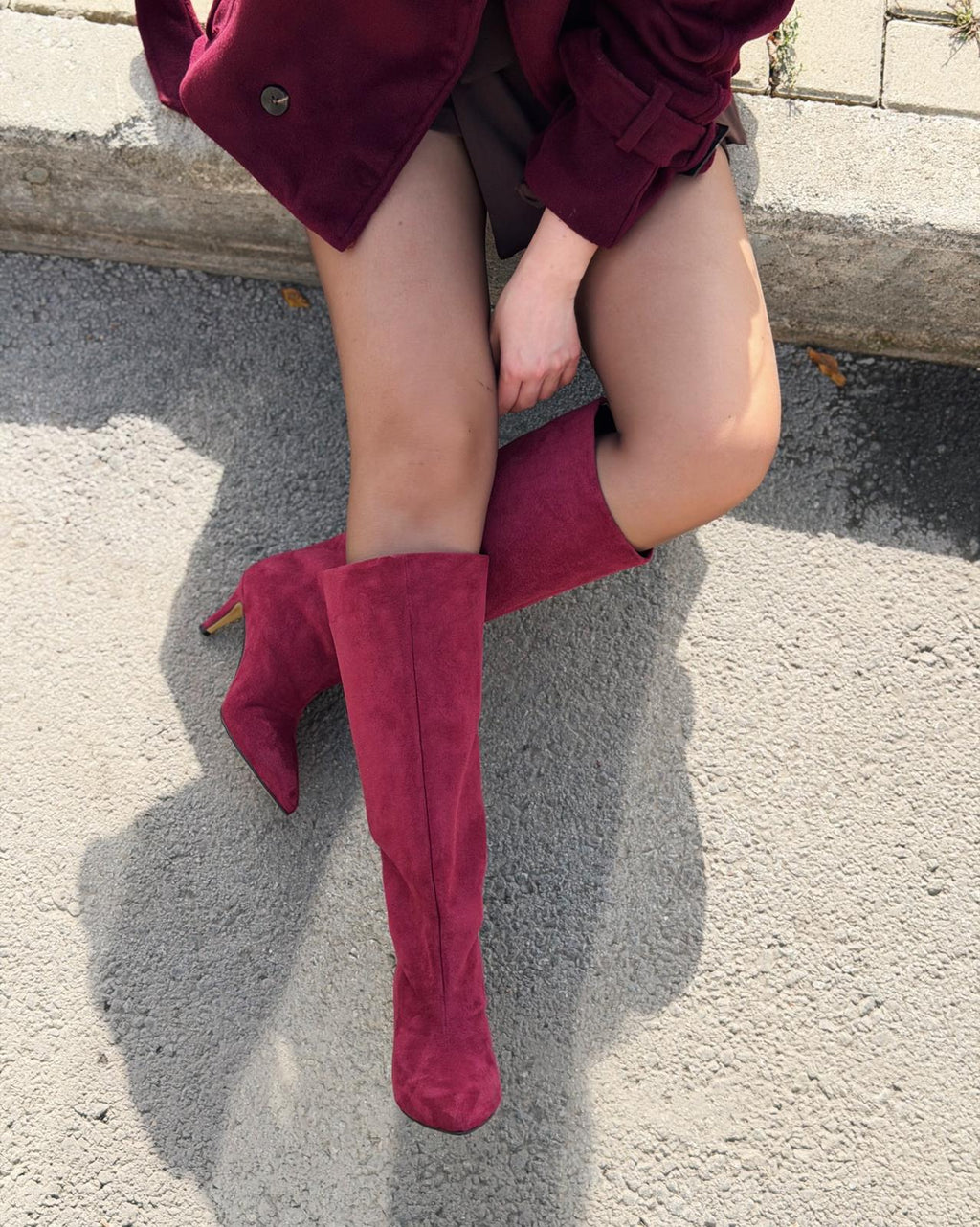 Gwen women's pumps boots Burgundy suede