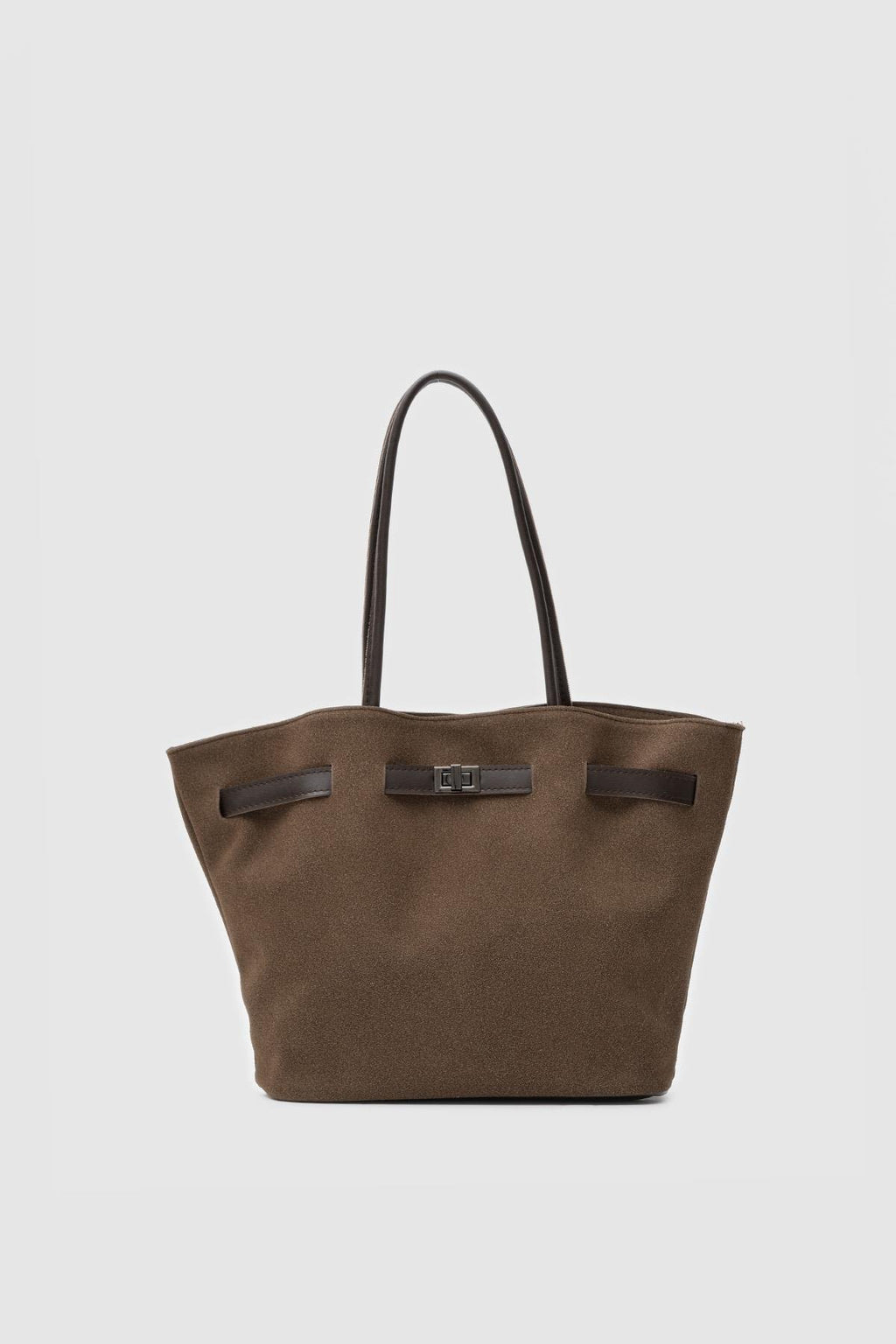 Fiorra Light Brown Suede Shoulder Bag