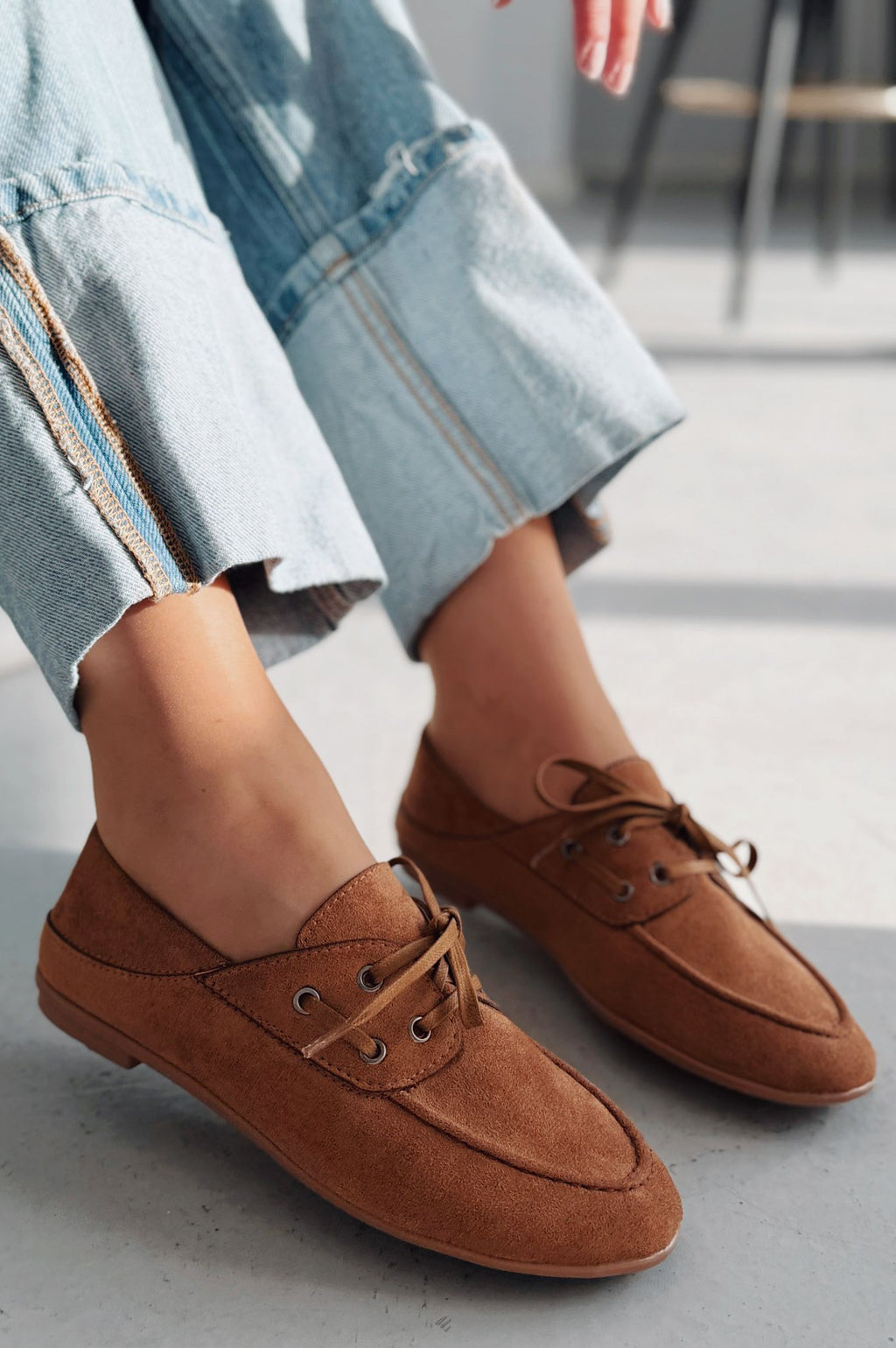Maltra Tan Suede Women's Oxford Shoes