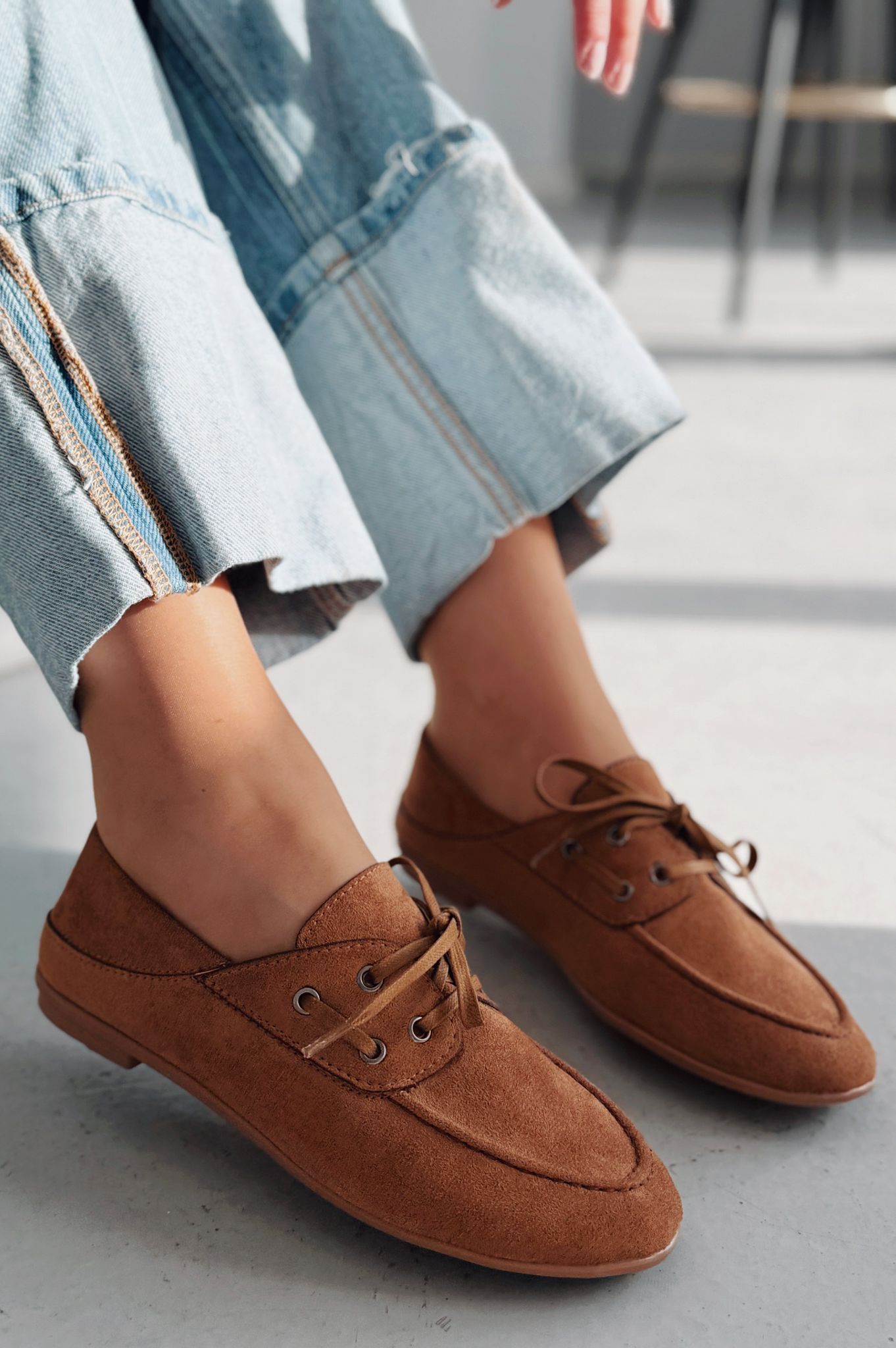 Maltra Tan Suede Women's Oxford Shoes