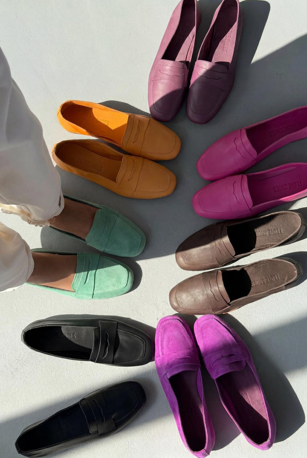 Melniel Purple Genuine Suede Women's Loafers