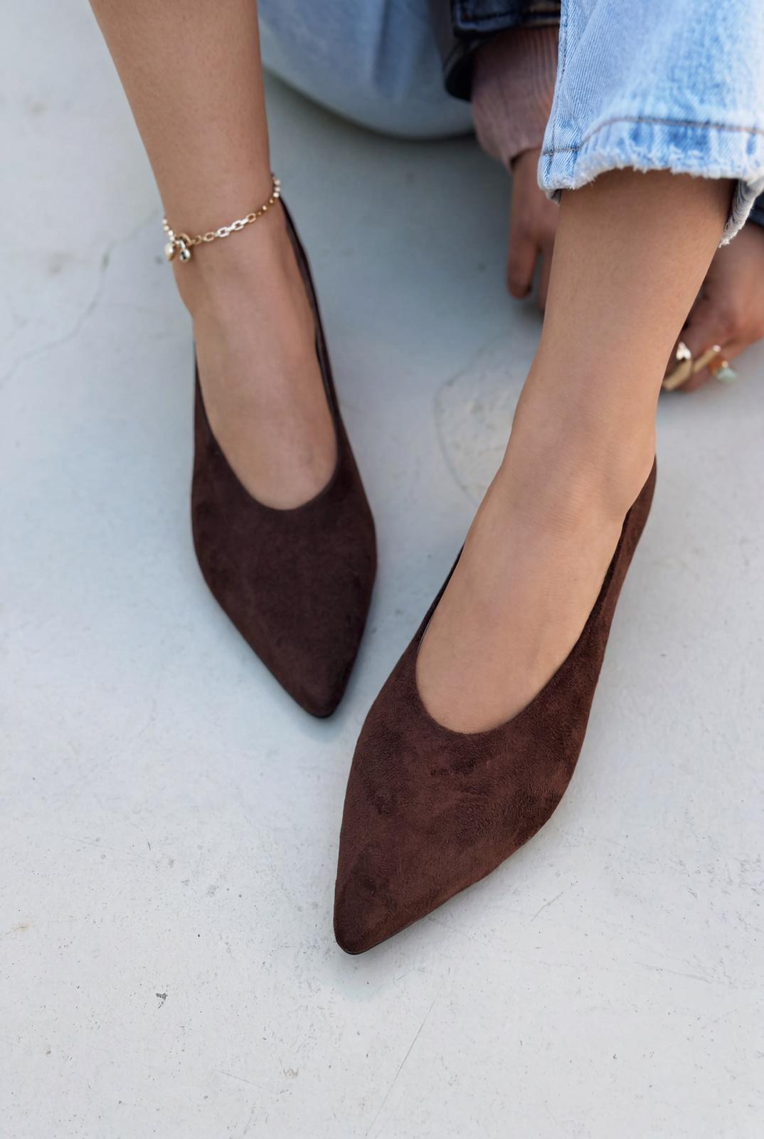 Seranis Light Brown Suede Women's Stilettos