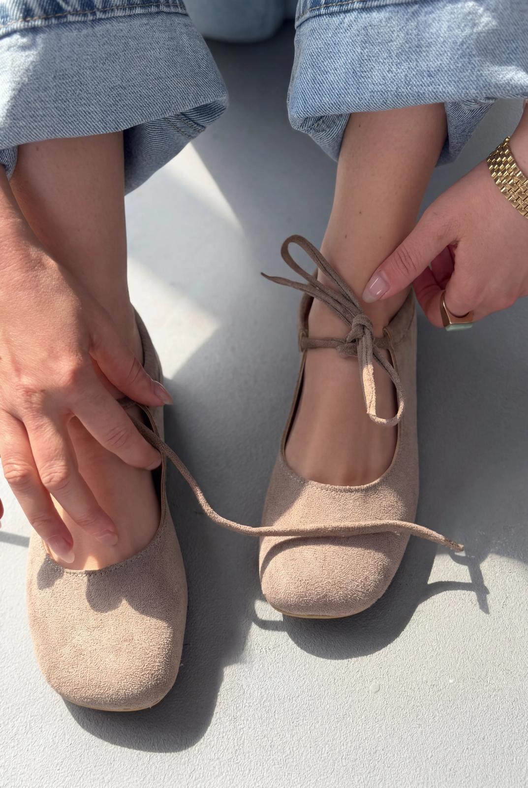 Belith Taupe Suede Women's Flats