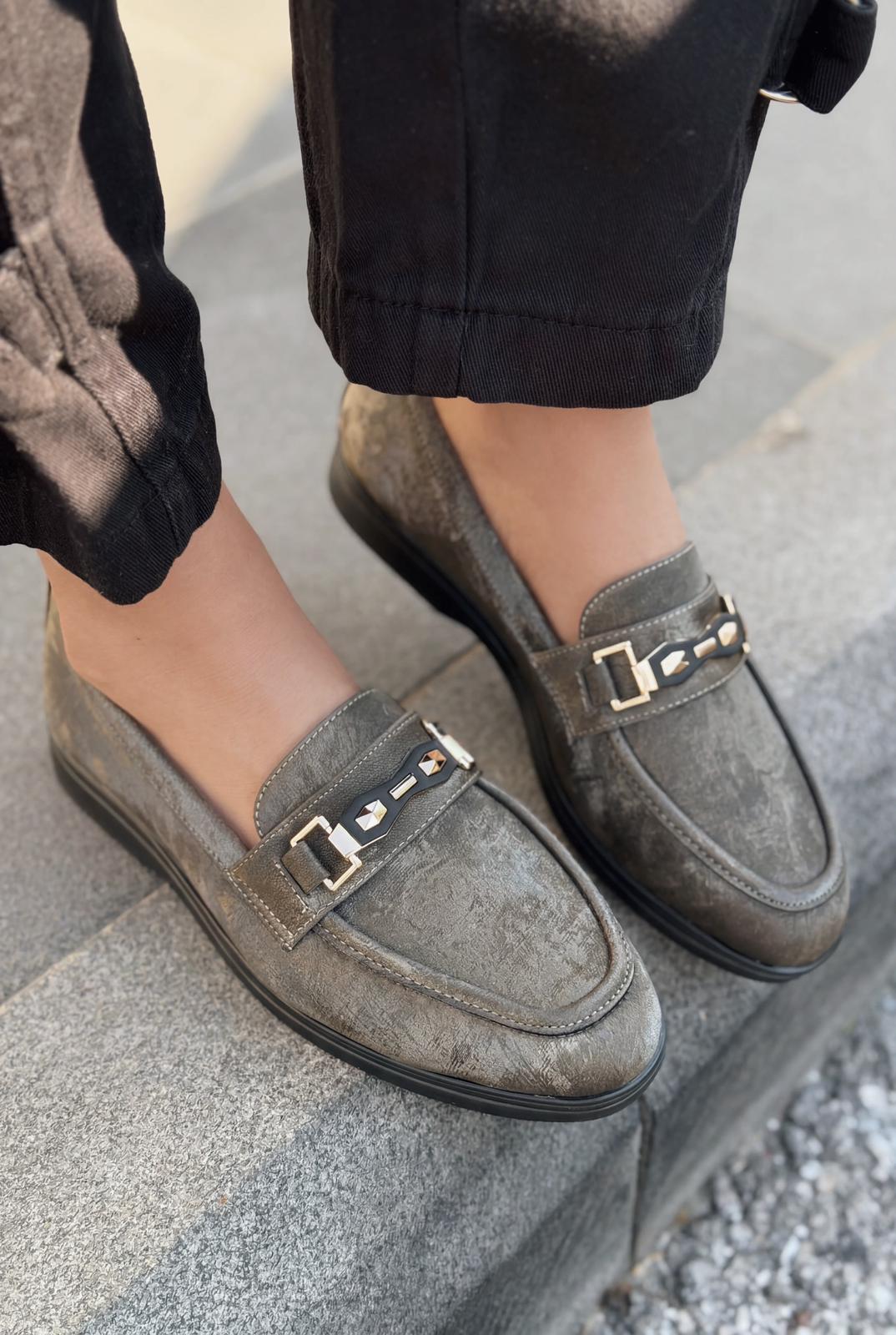 Toler Gray Satin Women's Loafers