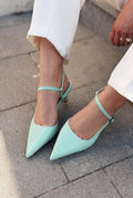 Torev Green Faux Leather Women's Stilettos