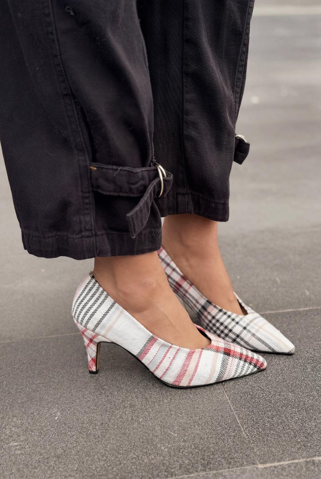 Kairo Multicolor Tweed Fabric Women's Stilettos