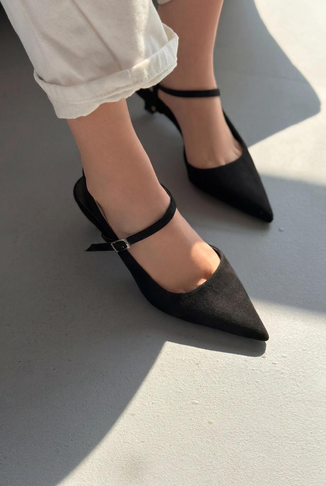 Torev Black Suede Women's Stilettos