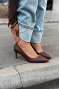 Delvion Bordeaux Faux Leather Women's Stilettos