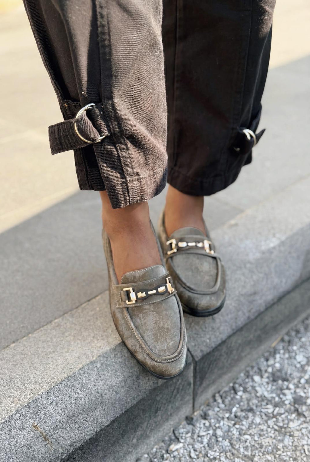 Toler Gray Satin Women's Loafers
