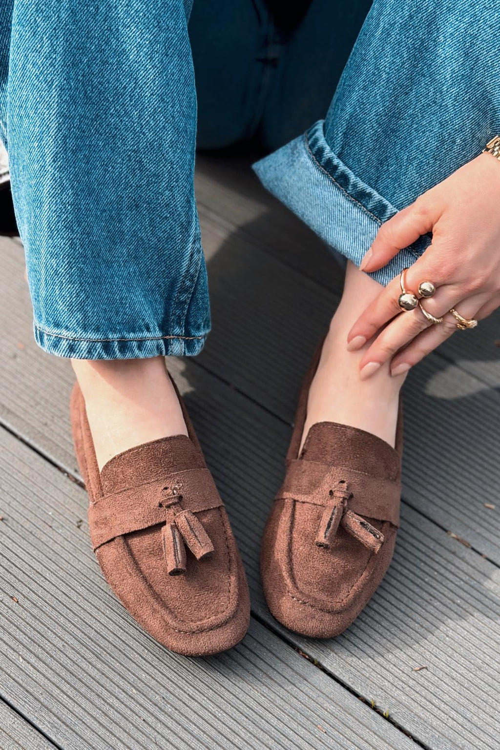 Olena Women's Loafer Light Brown Suede