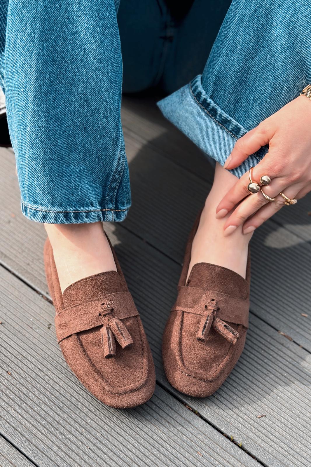 Olena Women's Loafer Light Brown Suede