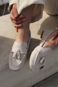 Olena Beige Suede Women's Loafers