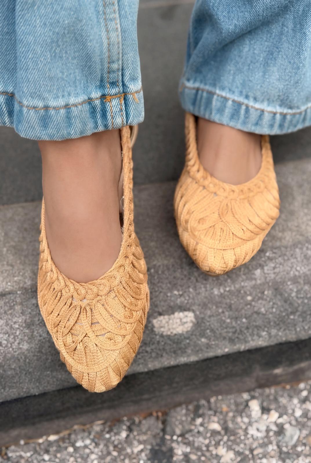 Morvik Beige Synthetic Women's Flats