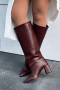 Jarlene Women's Pumps Boots Burgundy Faux Leather