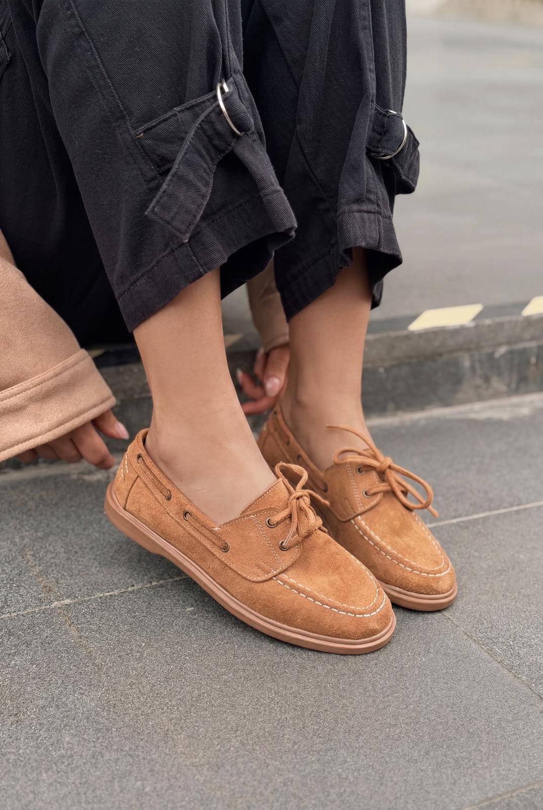 Morin Tan Suede Women's Oxford Shoes