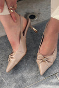 Lorvani Nude Faux Leather Women's Stilettos