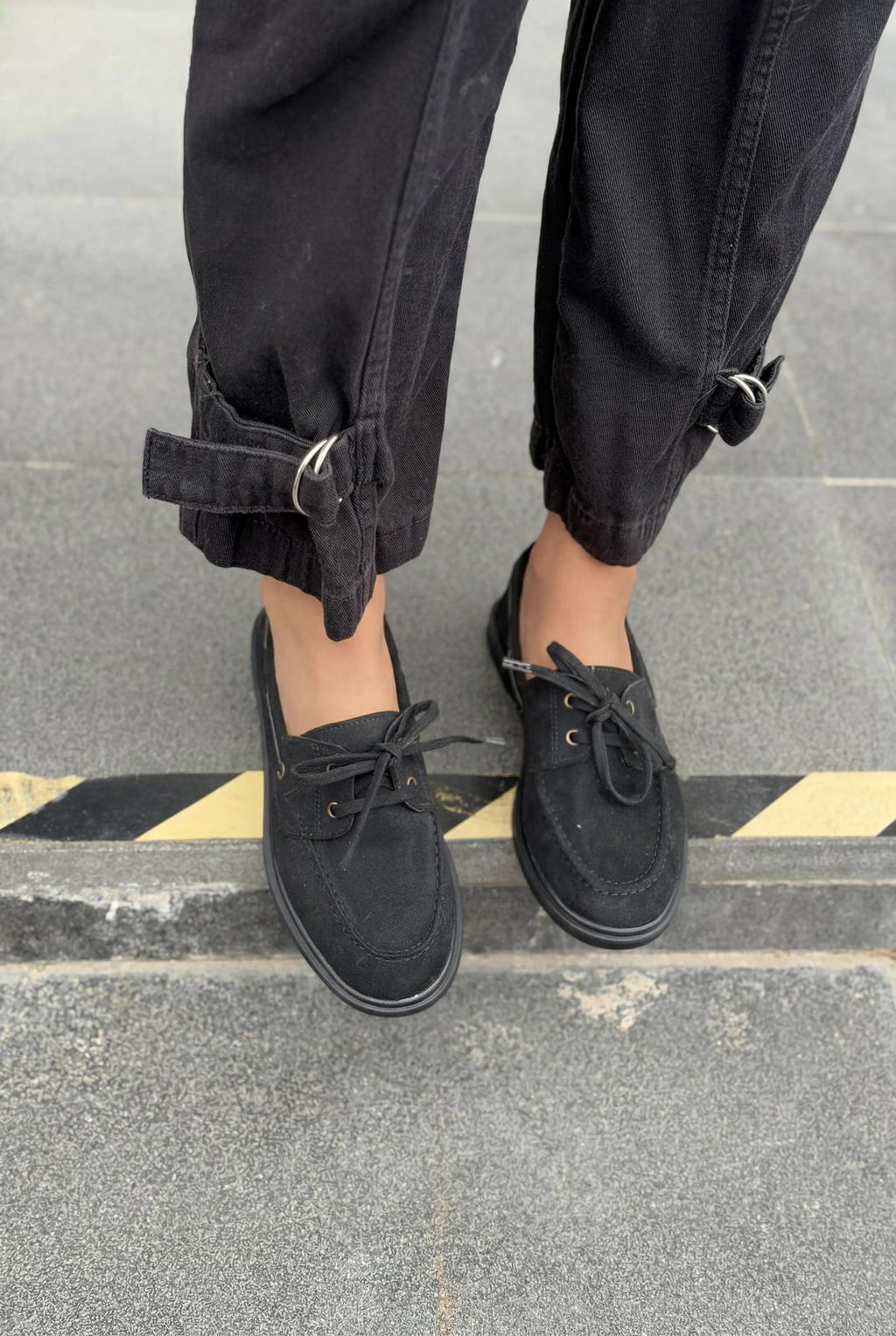Morin Black Suede Women's Oxford Shoes