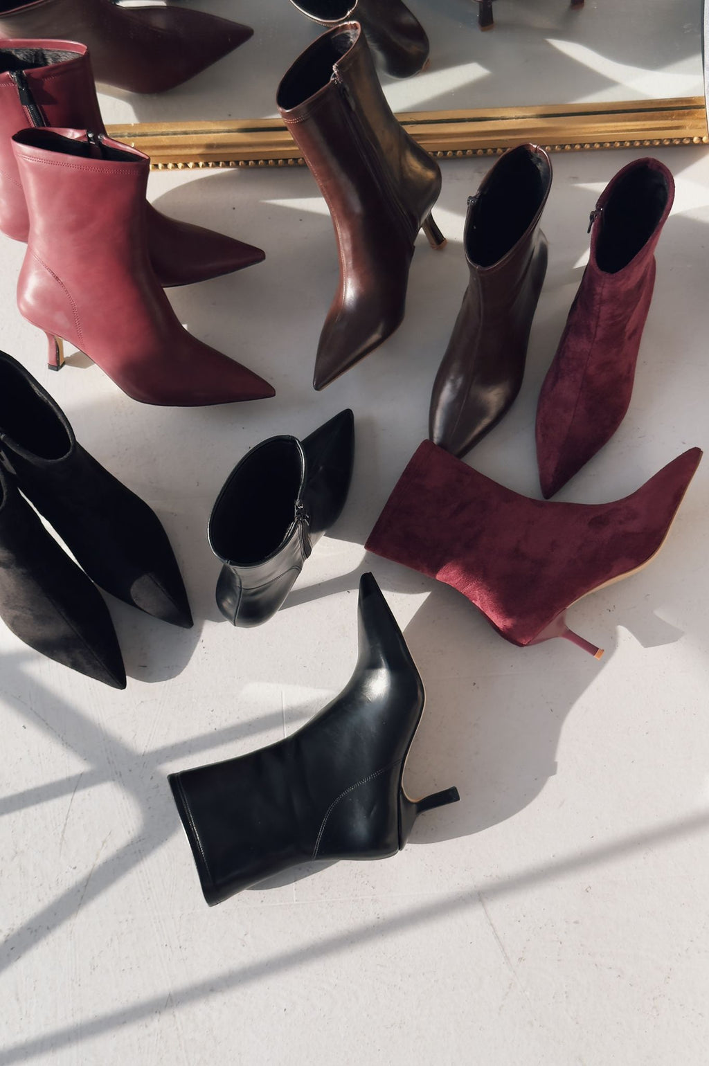 Orvex Bordeaux Suede Stiletto Heel Women's Boots