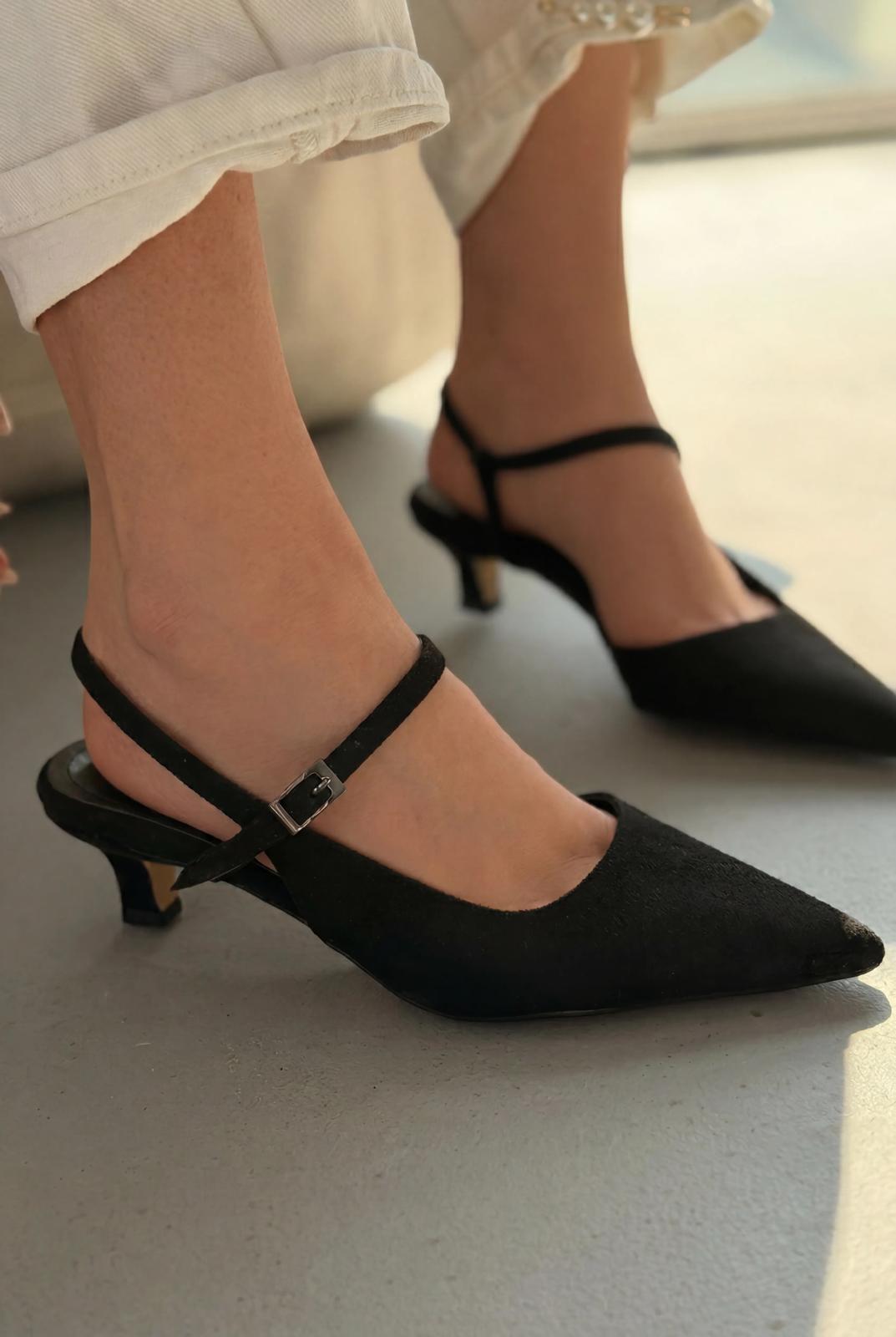 Torev Black Suede Women's Stilettos