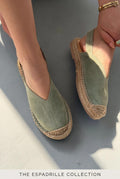 Orveth Green Genuine Suede Women's Espadrille