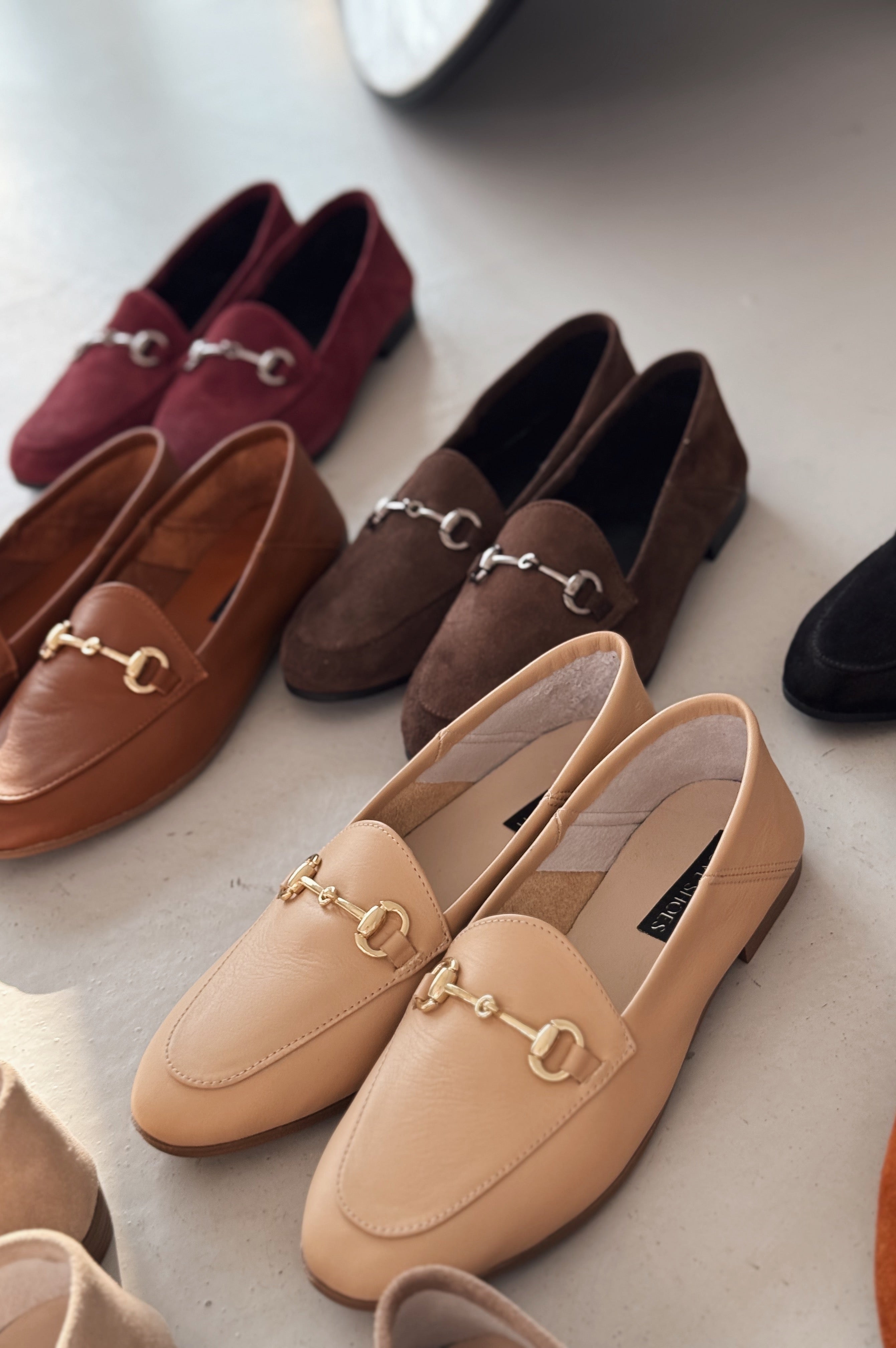 Palvora Cream Genuine Leather Buckle Detail Women's Loafers