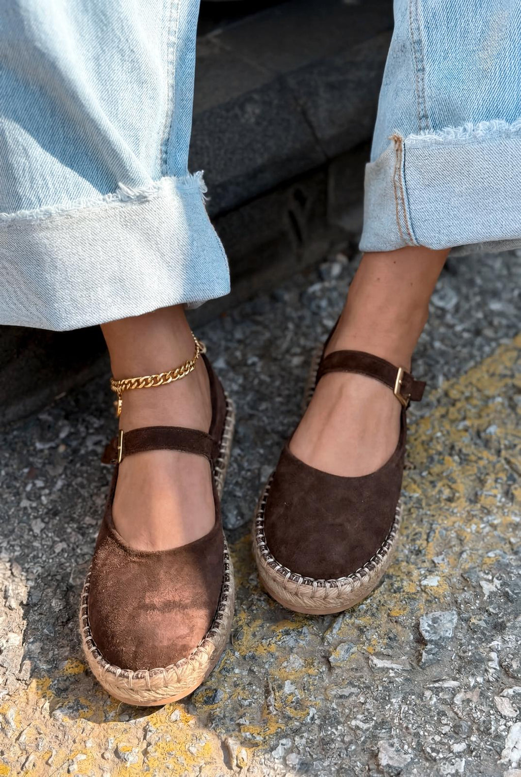 Marena Dark Brown Genuine Suede Women's Espadrille