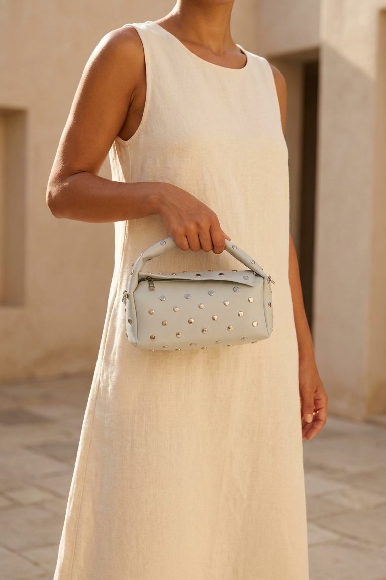 Morten Baby Blue Faux Leather Women's Crossbody Bag
