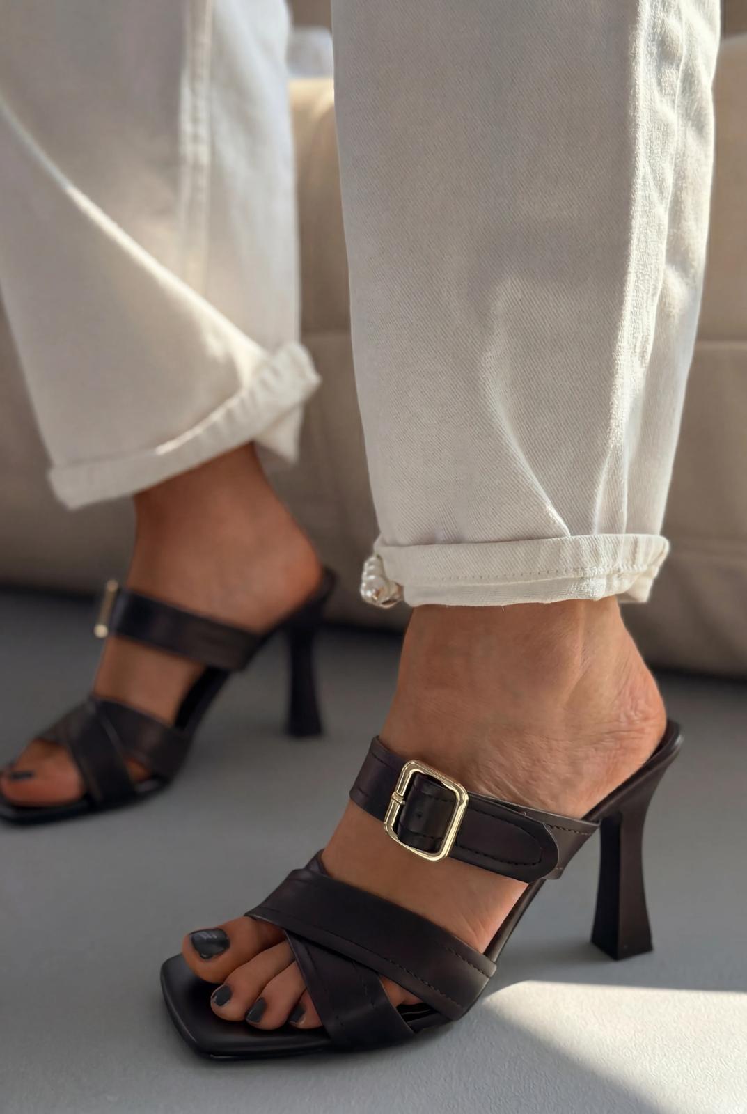 Norden Light Brown Suede Women's Pumps Mule