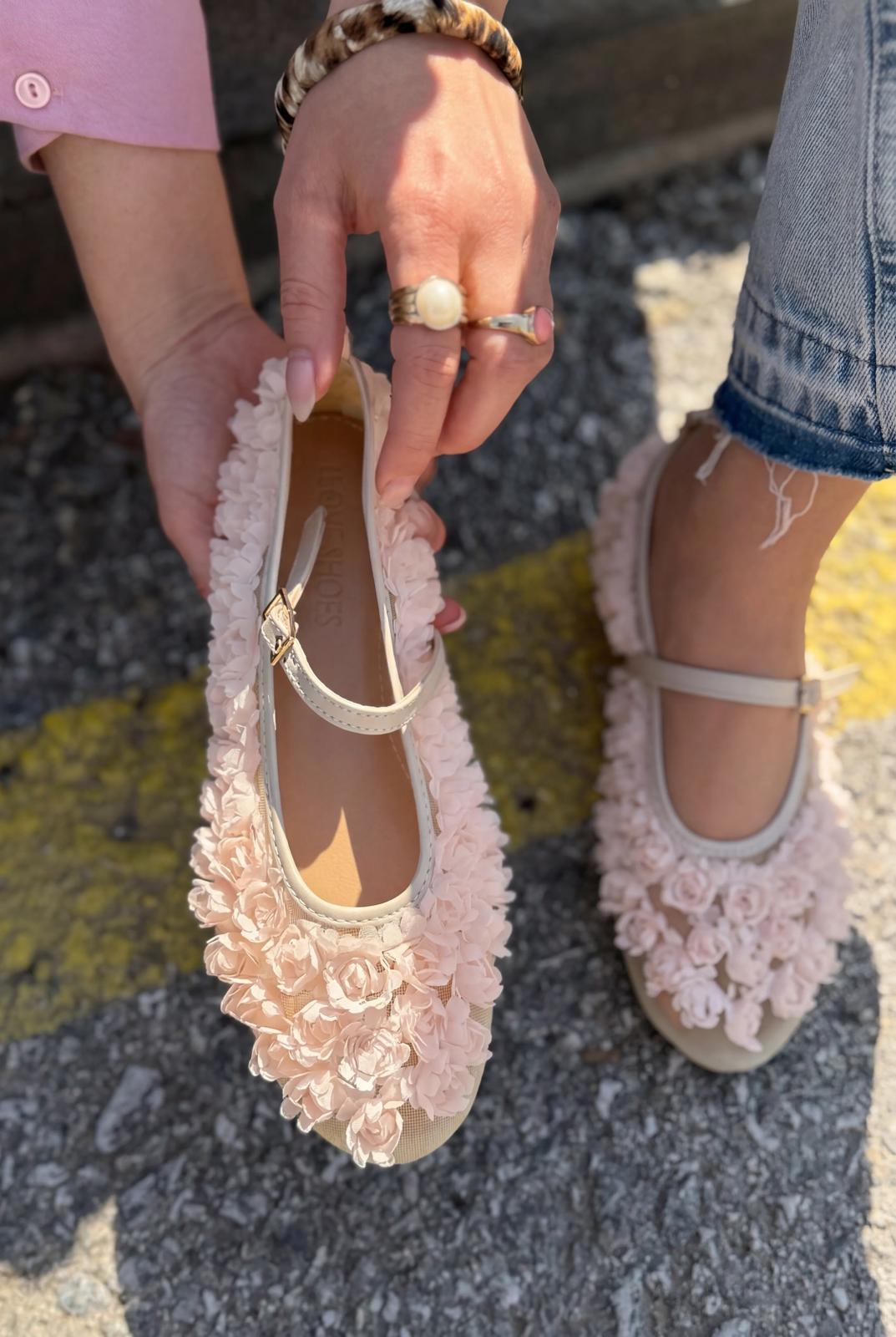 Neror Blush Mesh Women's Flats