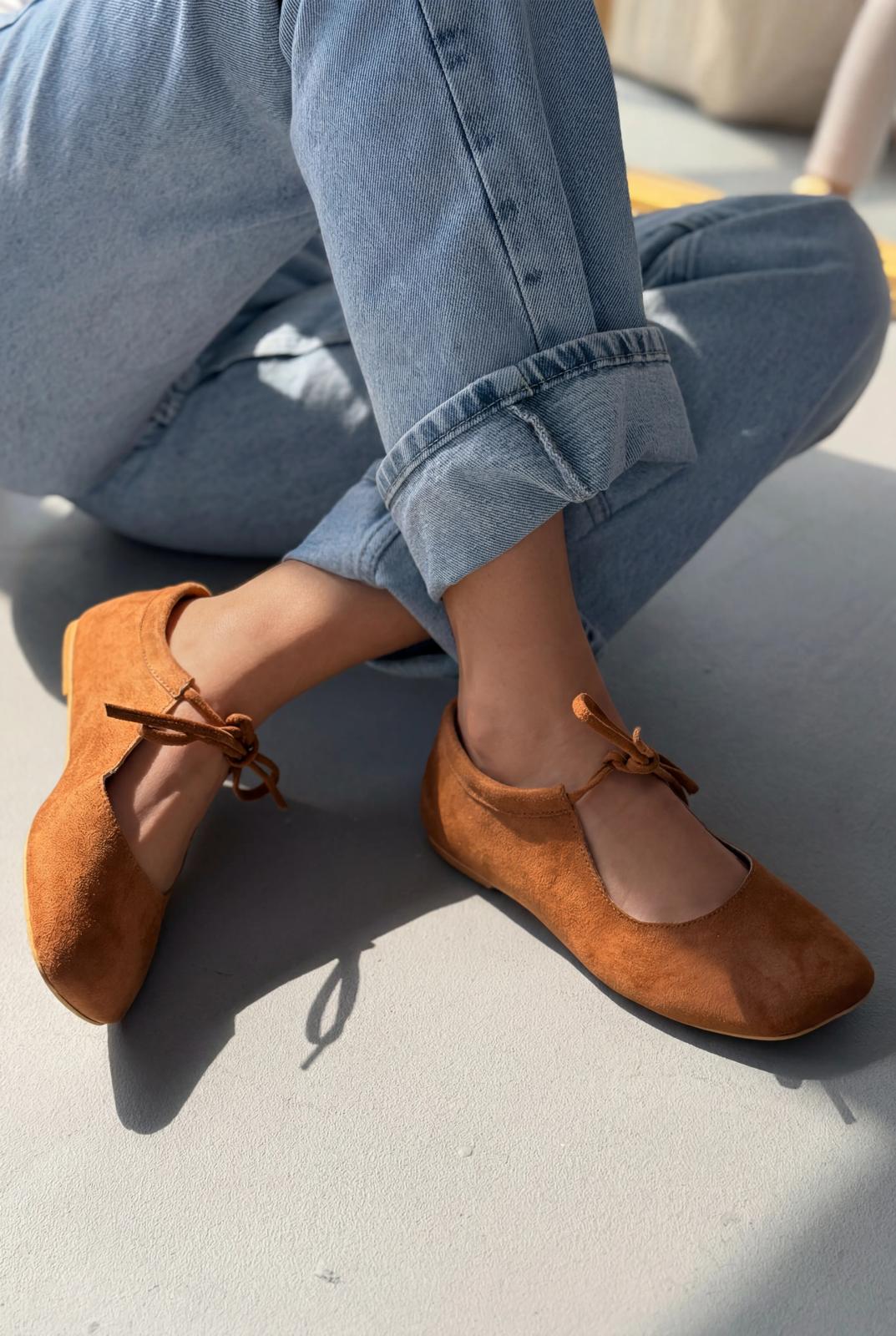 Belith Taupe Suede Women's Flats