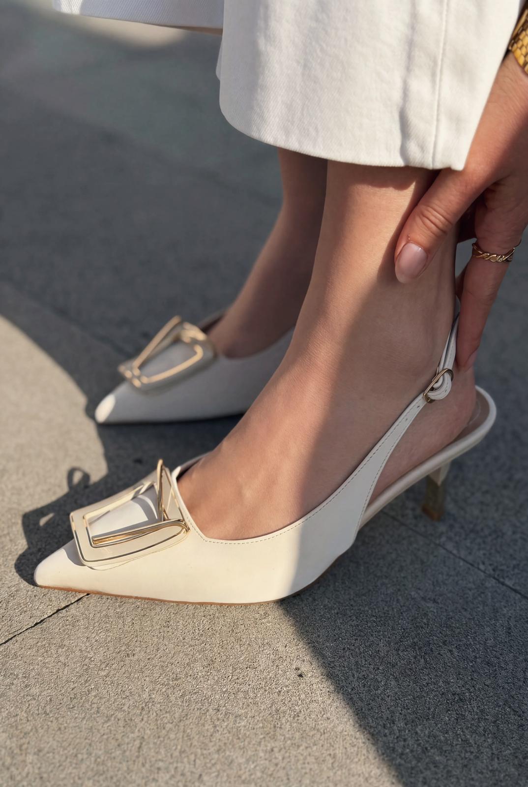Talvine Beige Satin Women's Stilettos