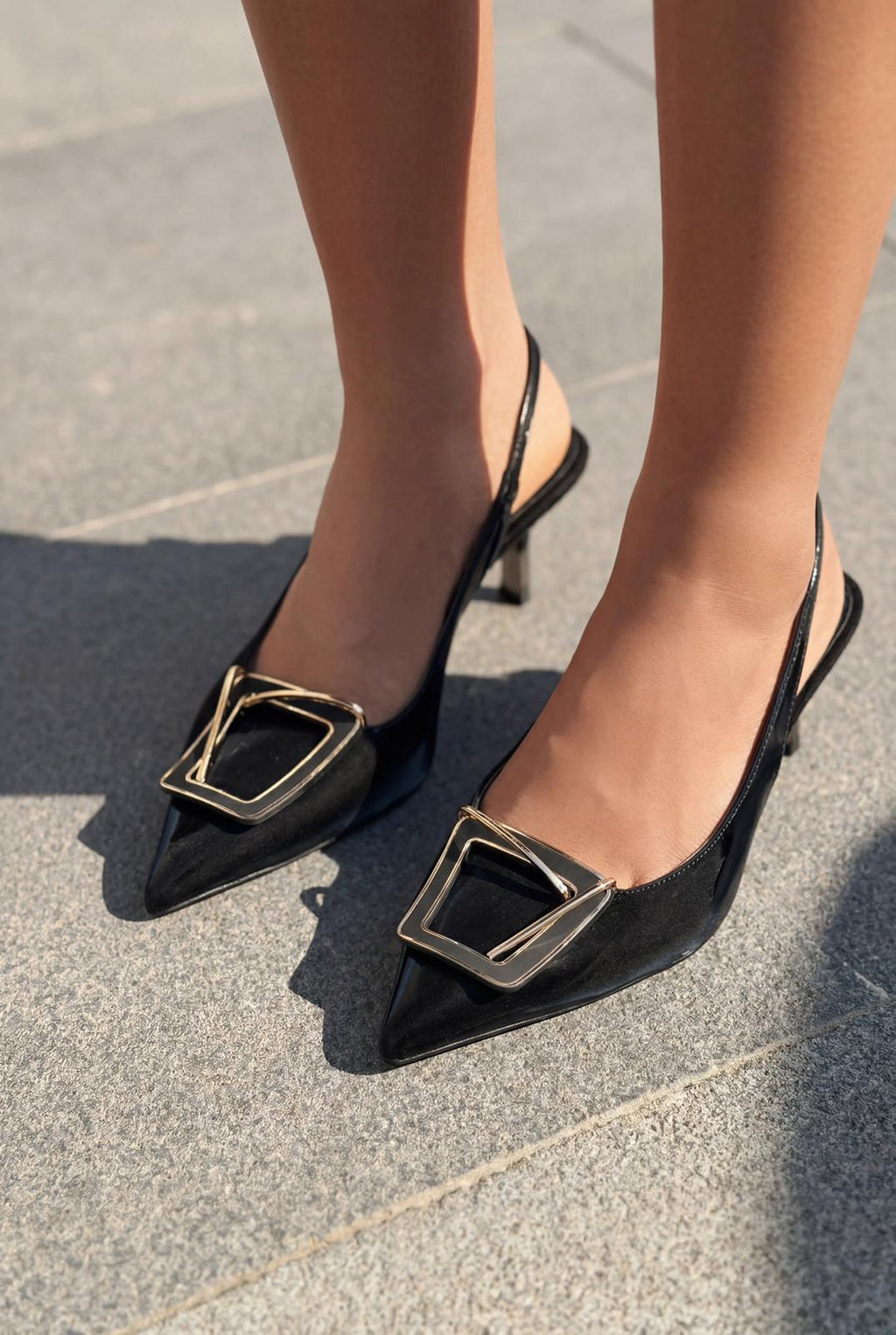 Talvine Black Satin Women's Stilettos