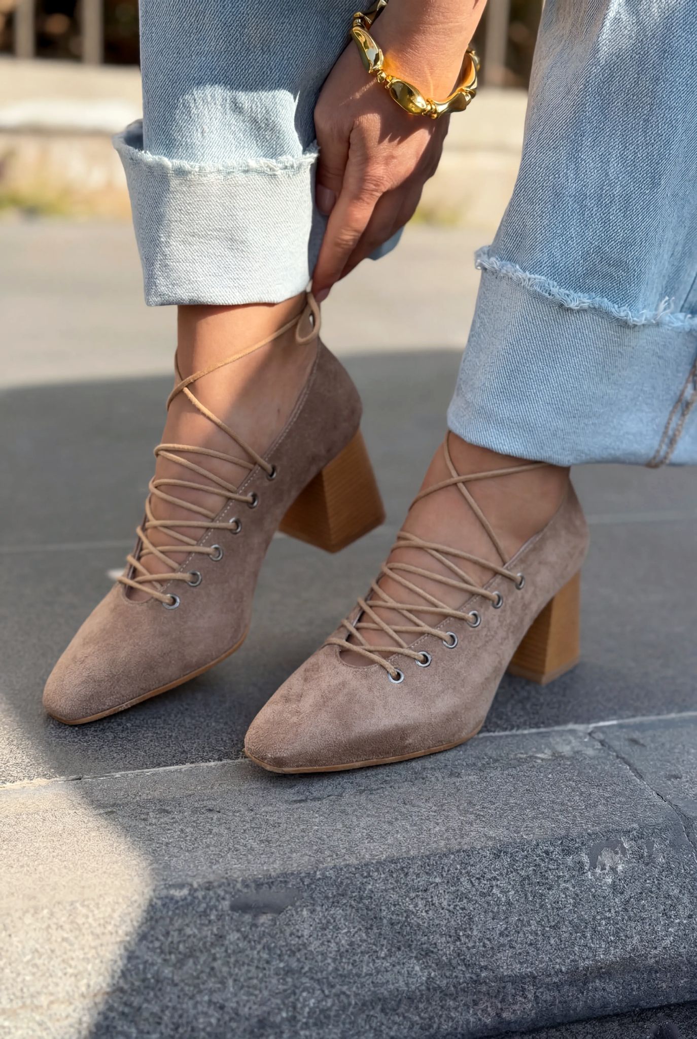 Temora Camel Suede Women's Pumps