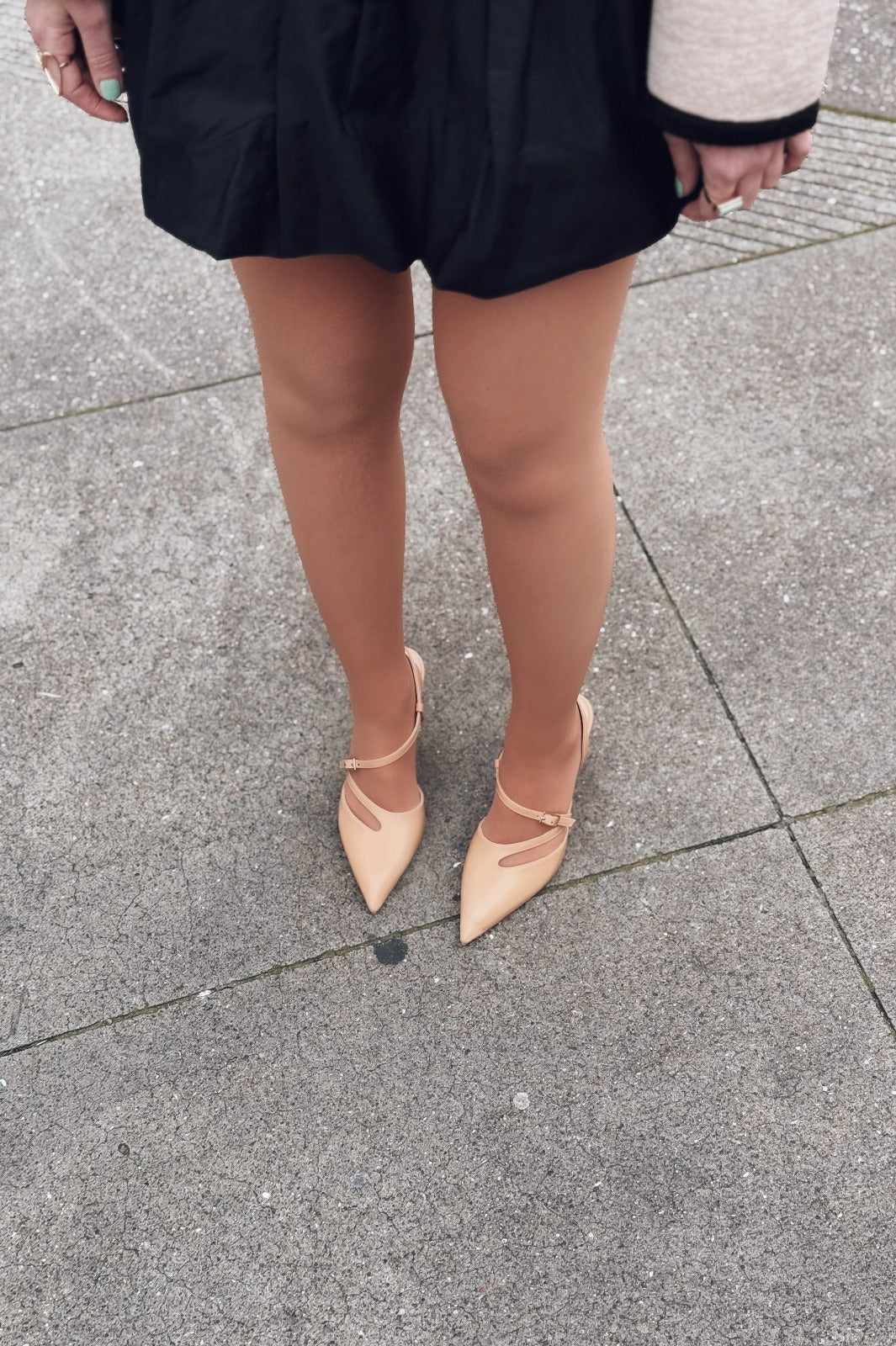Flamor Nude Faux Leather Women's Stilettos